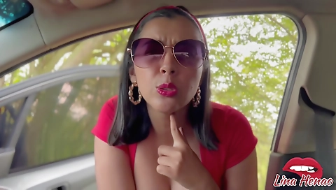 Suckoldying my husband in black lingerie