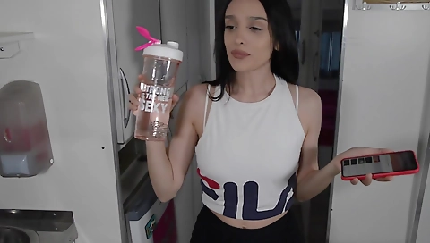 Blonde cutie with huge tits gets fucked