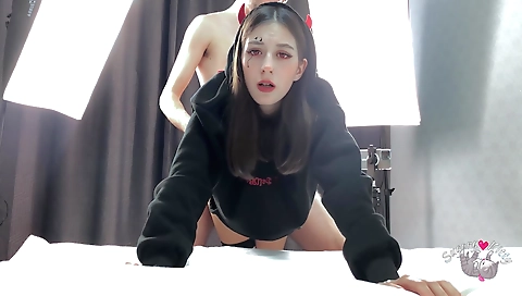 Smoking-h mixture by foot girls