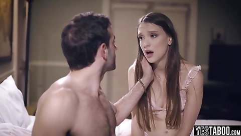 Sexy brunette fucks with a dildo andiko