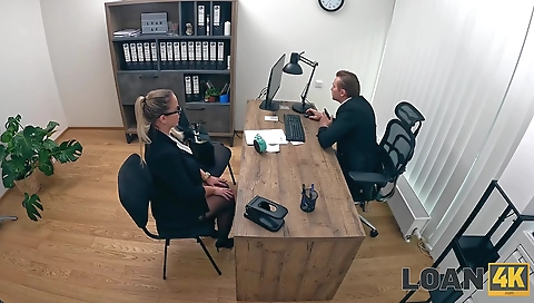 Sexy blonde milf shows off her nyloned feet